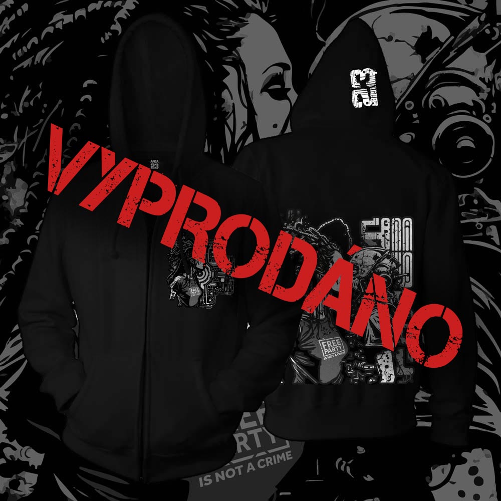 Unisex mikina se zipem Cyberpunk limitovaná edice
